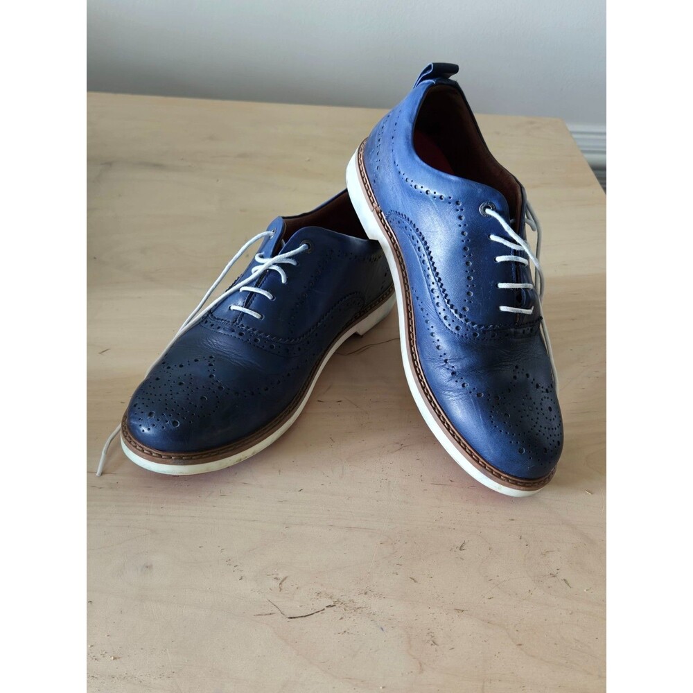 Duca Del Cosma Men's Churchill Brogue Golf Shoes - Royal Blue - 9 US